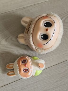 Popmart Labubu Head & Figurine Lot Of 2